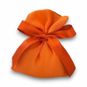 Sacchetto porta confetti Made in Italy in Chiffon Arancio