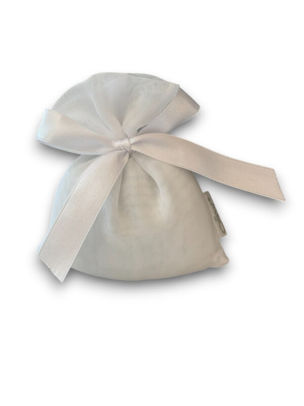 J2003B Sacchetto porta confetti in chiffon made in italy Bianco