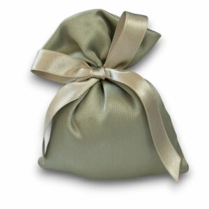 Sacchetto porta confetti Made in Italy Raso Verde Salvia